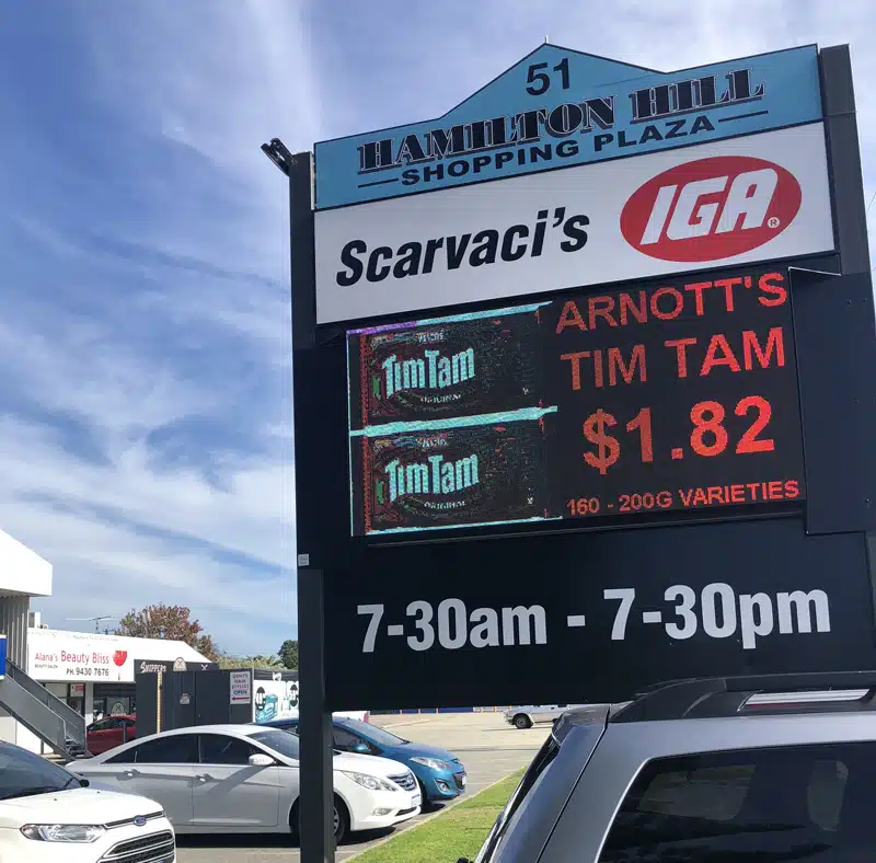 Scarvaci's price board designed by iCatcher