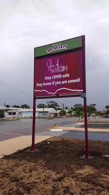 Wagin sign board