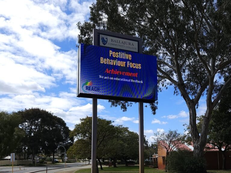 Full-colour LED sign at Ballajura Community College