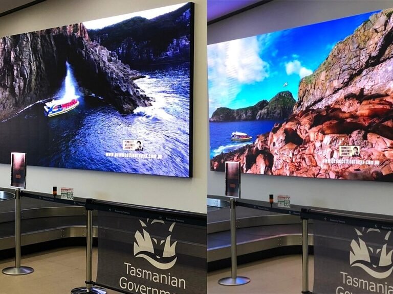 Two full-colour LED video walls in a Tasmanian Government office