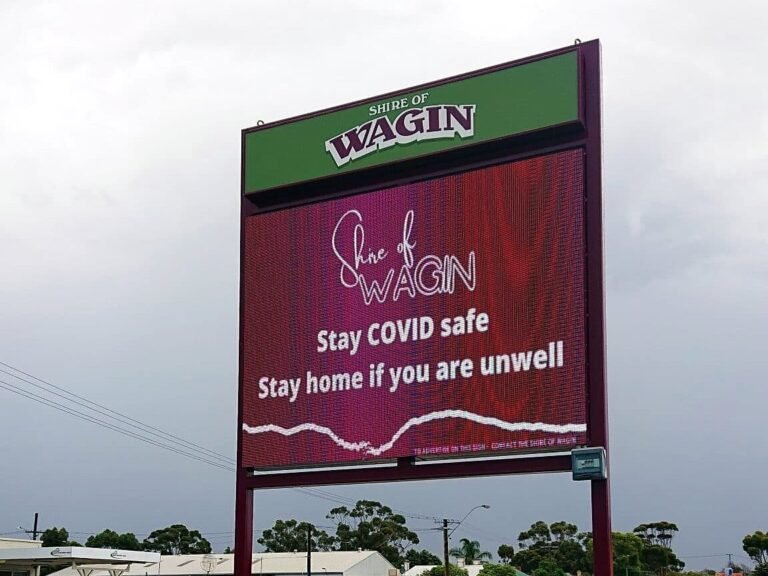 Shire of Wagin full-colour LED entry statement sign